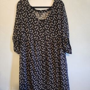 Torrid Black and White Diamond Patterned Dress